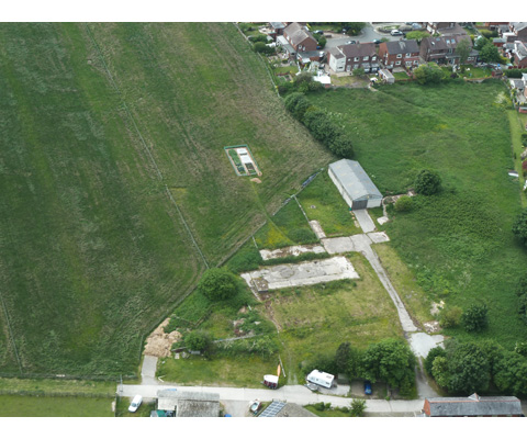 Aeriel shot of greenslate farm